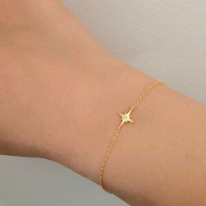 925 Sterling Silver North Star Bracelet With Gift Box 🎁 14K Gold Bracelet ✨